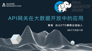 API网关 China Hadoop Summit 2017 北京站